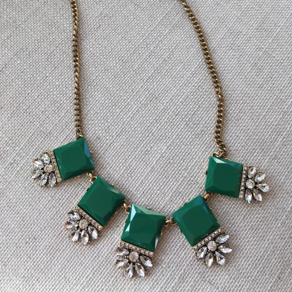 J.Crew Green Statement Necklace